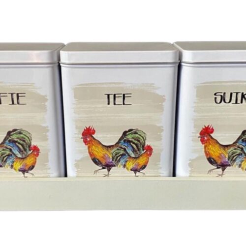 Tin Set – Koffie Tee Suiker Hoender 2023
