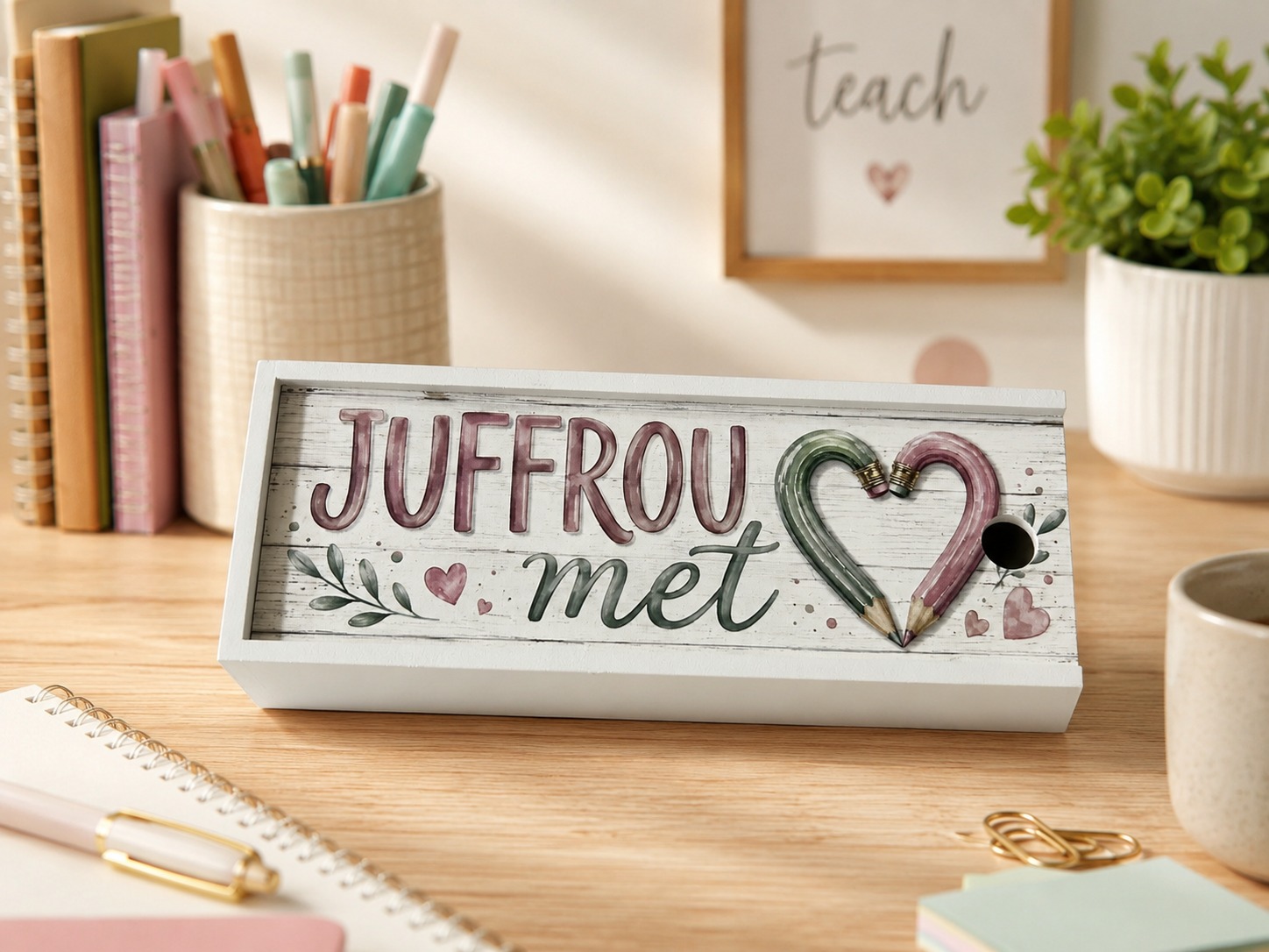 Pencil Box - Juffrou met hart 2022
