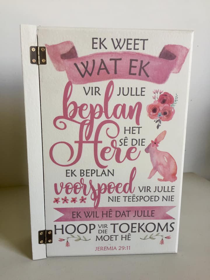 Ek weet Pink -Bible / Keepsake Box