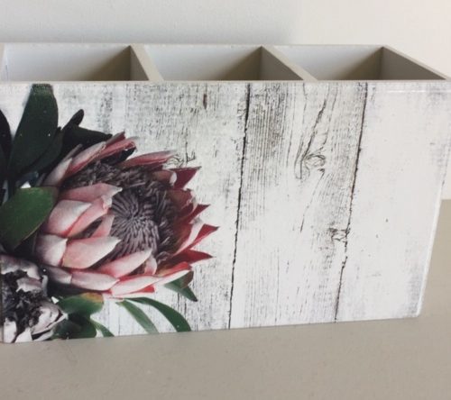 Cutlery Holder – Light Protea Photo