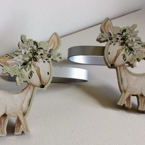 Curtain Tieback Woodlands Deer Green