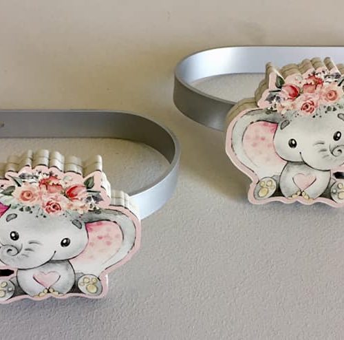 Curtain Tieback Elephant Pink