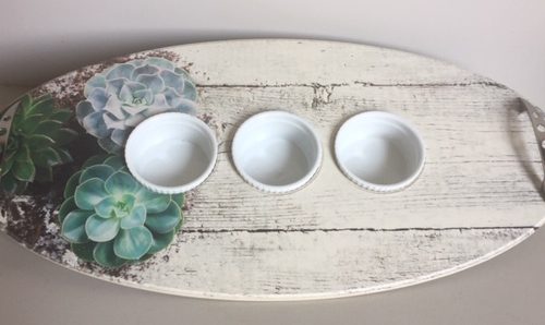 Oval 3 Bowl Succulent