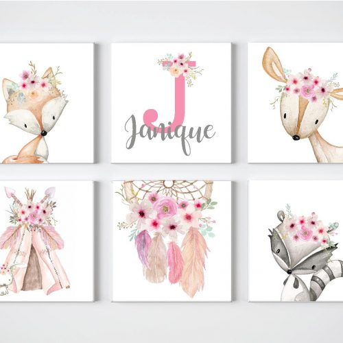 Canvas Set of 6 Tribal