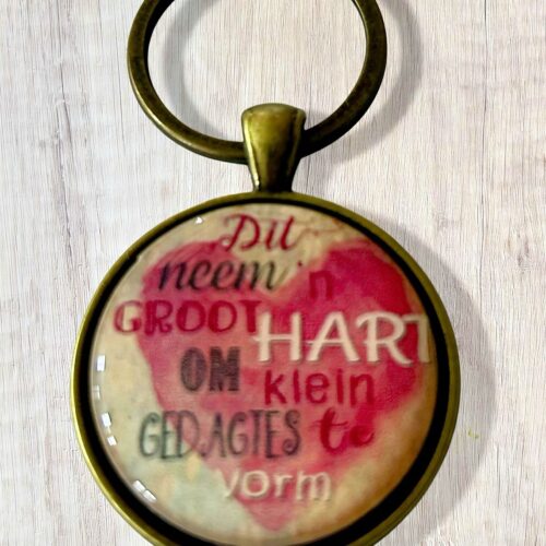 Keyring 30mm Dit neem ‘n groot hart