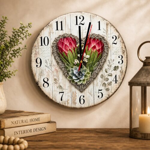 Clock Red Protea (Photo)