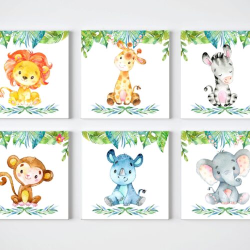 Colourful Safari Animals Set of 6