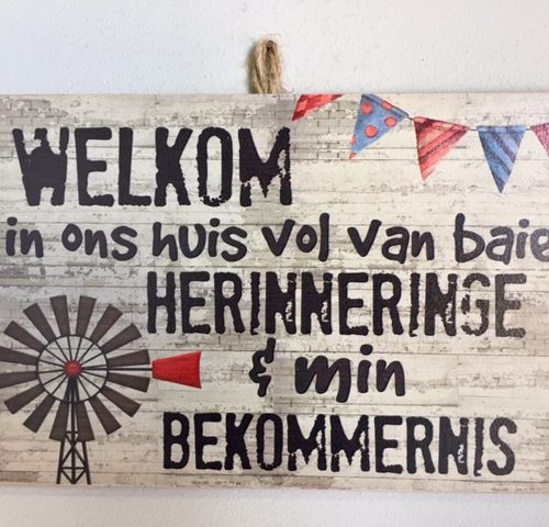Small Sign (A4) – Welkom in ons huis