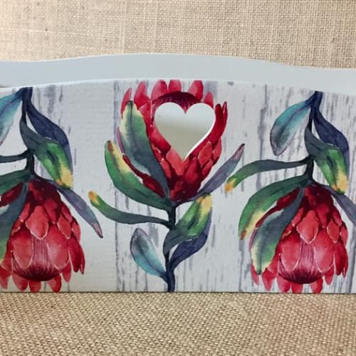 Wooden box printed – Dark Protea