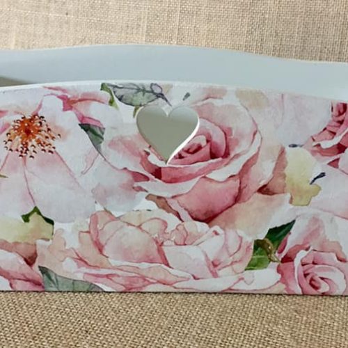 Wooden box printed – Vintage Roses