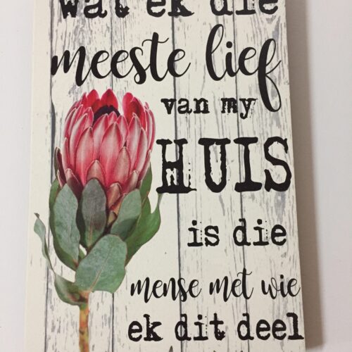Small Sign (A4) – Wat ek die meeste lief