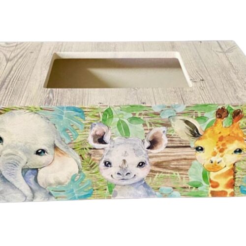 Wet Wipes Dispenser Safari Animals Neutral