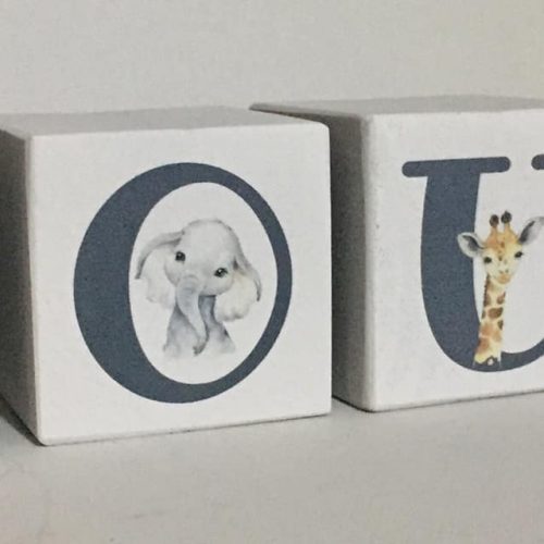 Wooden Blocks with customised letters
