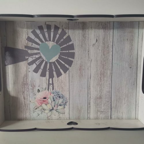 Tray printed Windmill Teal