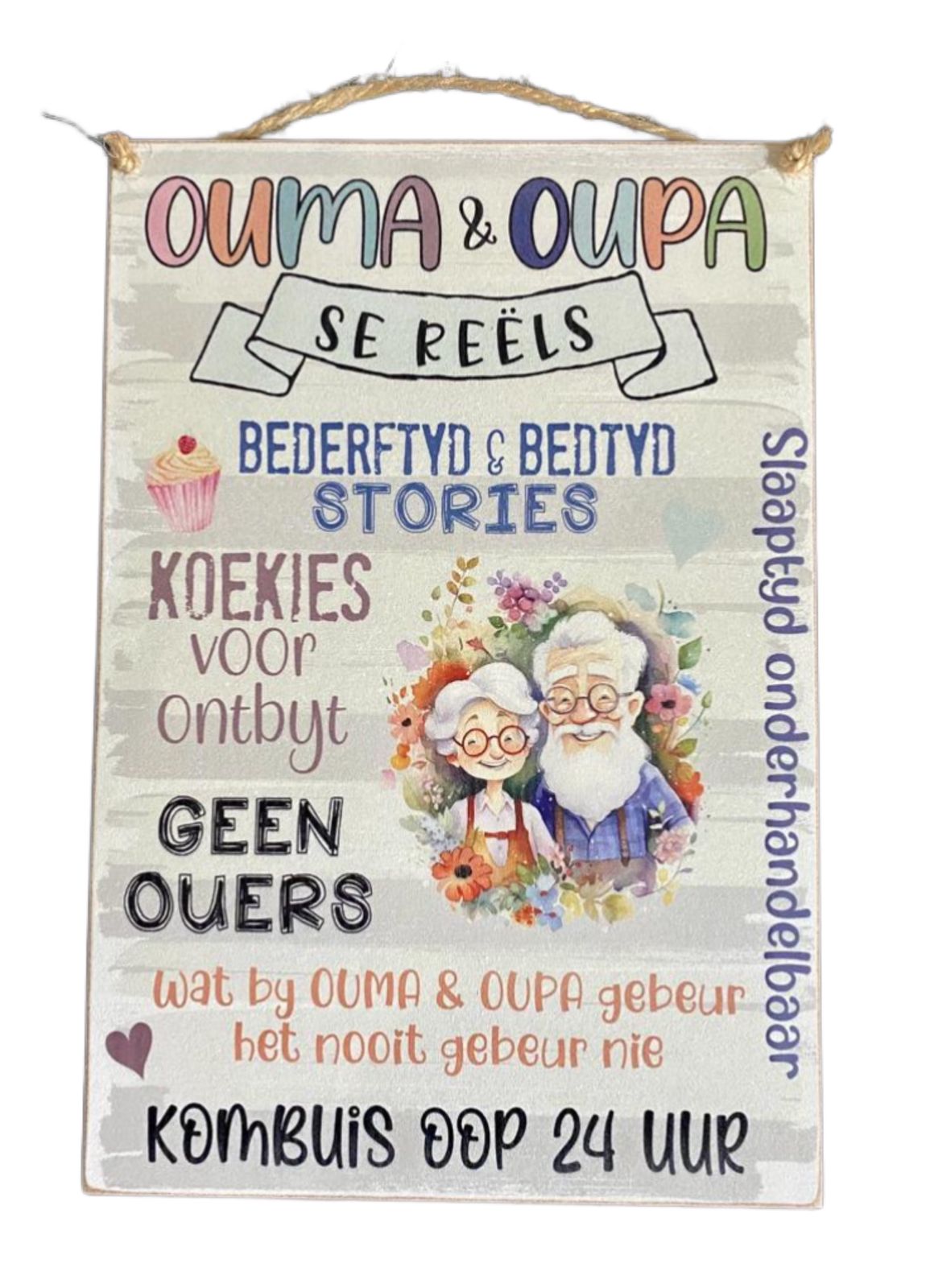 Small Sign (A4) – Ouma & Oupa reëls 2023