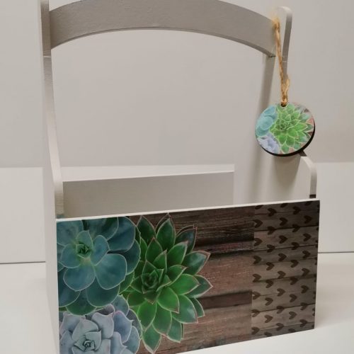 Wooden Caddy Succulent