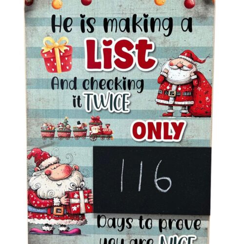 Small Sign (A4) – Santa’s List 2025