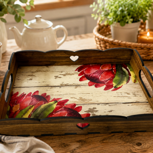 Tray Printed Dark Protea