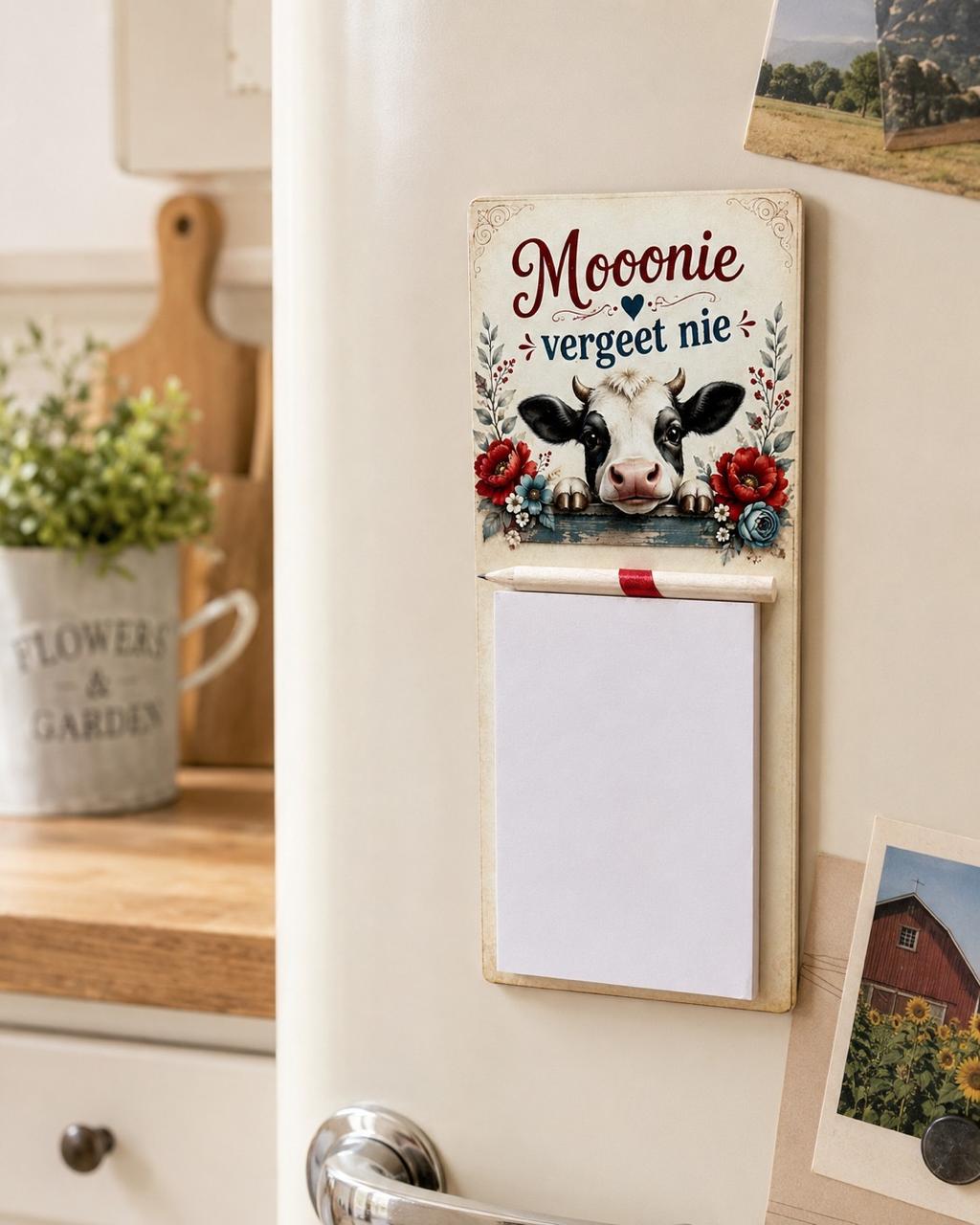 Magnetic Notepad - Cow Mooonie vergeet nie