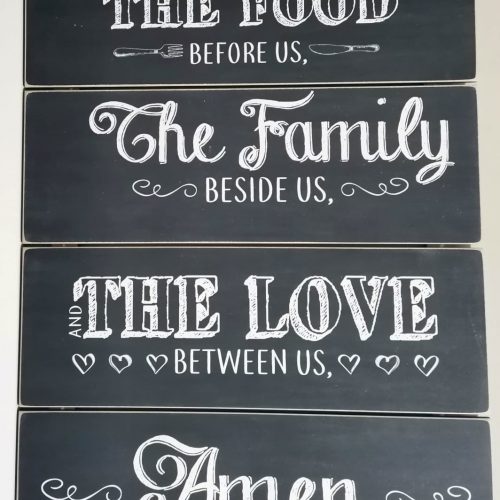 Bless the Food chalkboard 59x42cm
