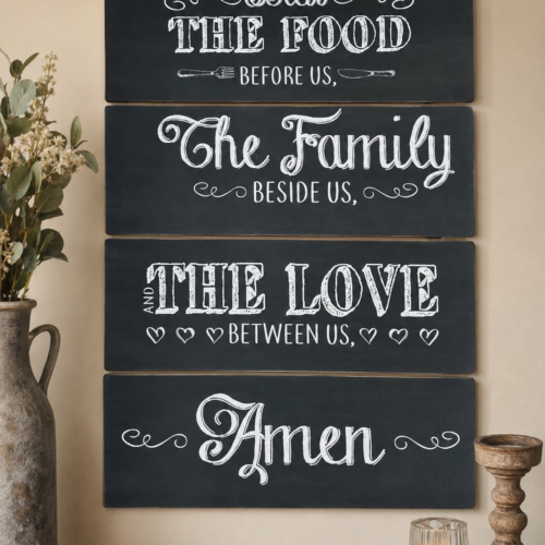Bless the Food chalkboard 59x42cm