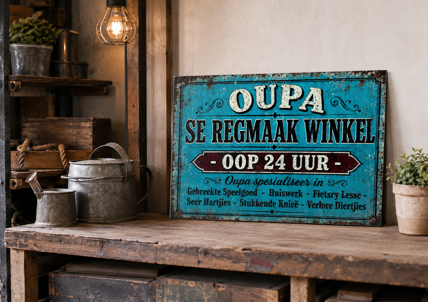 Small Sign (A4) - Oupa se winkel 2026
