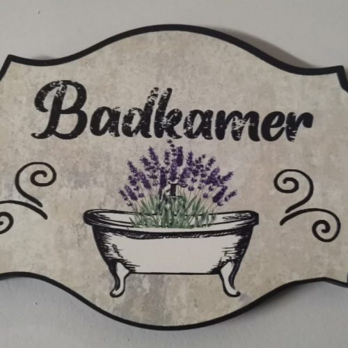 Badkamer Deur Sign