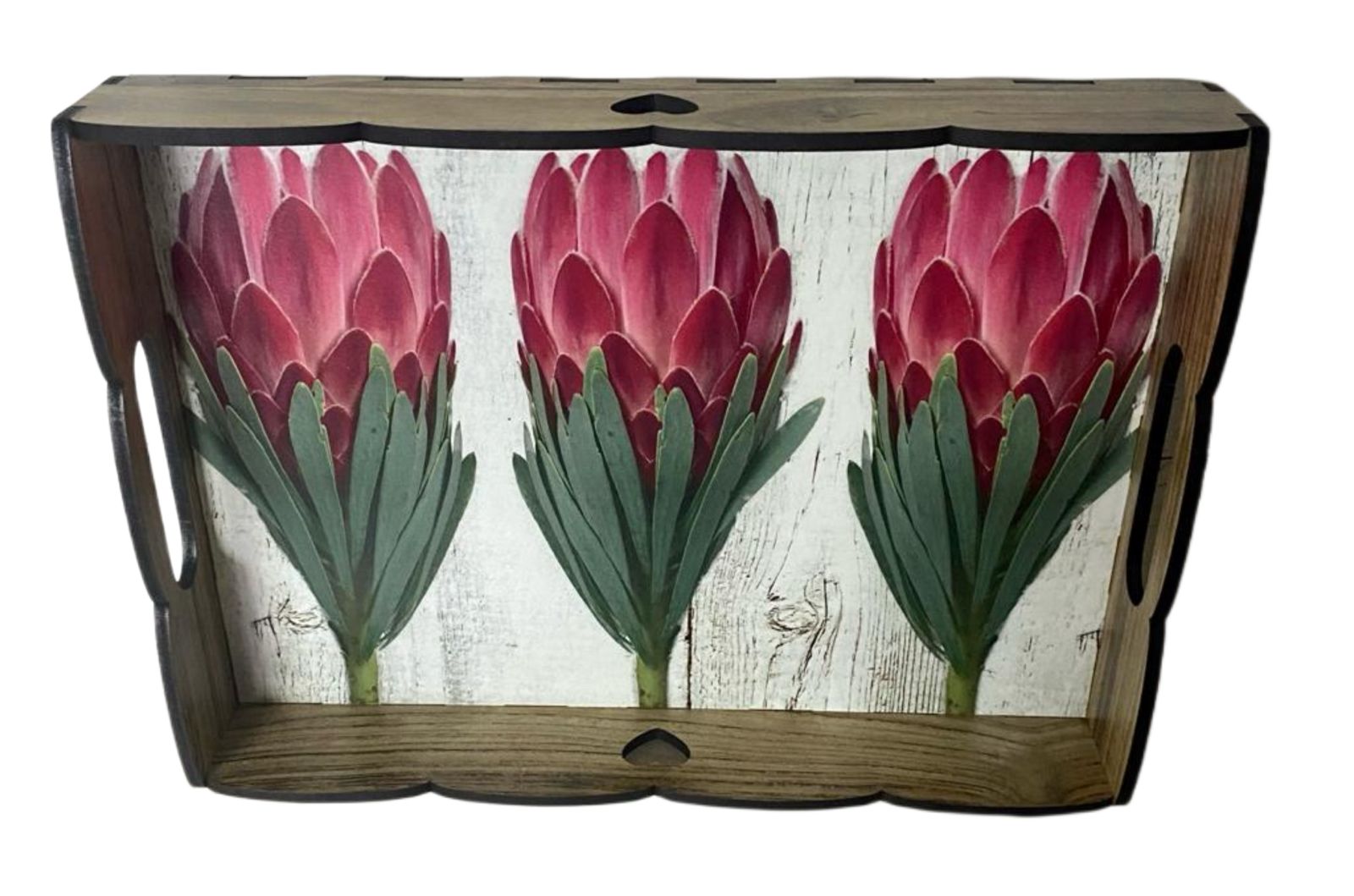 Tray Printed Red Protea (Photo)