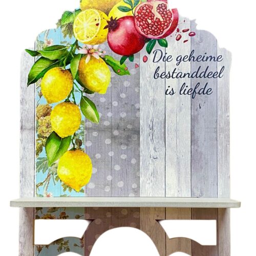 Recipe book/tablet stand Lemon/Pomegranate