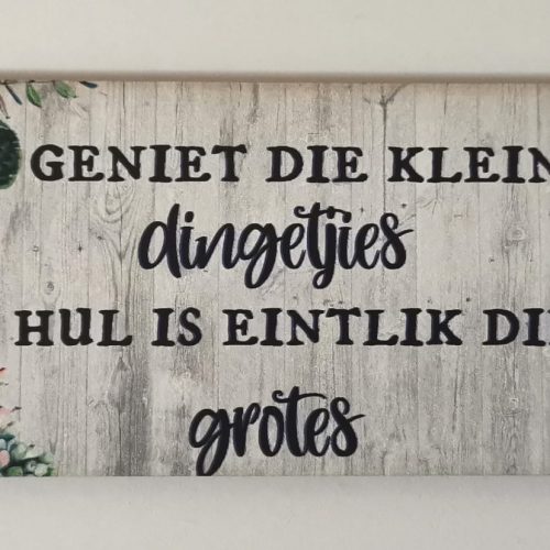 Fridge Magnet – Geniet die klein dingetjies