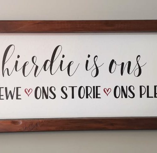 Long Sign Hierdie is ons