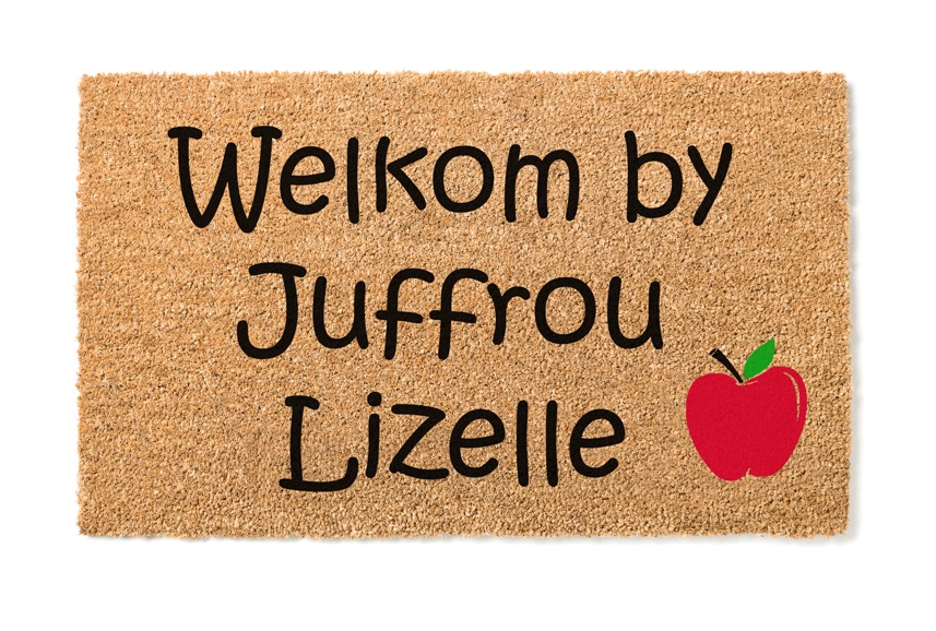 Doormat – Welkom by Juffrou (custom)
