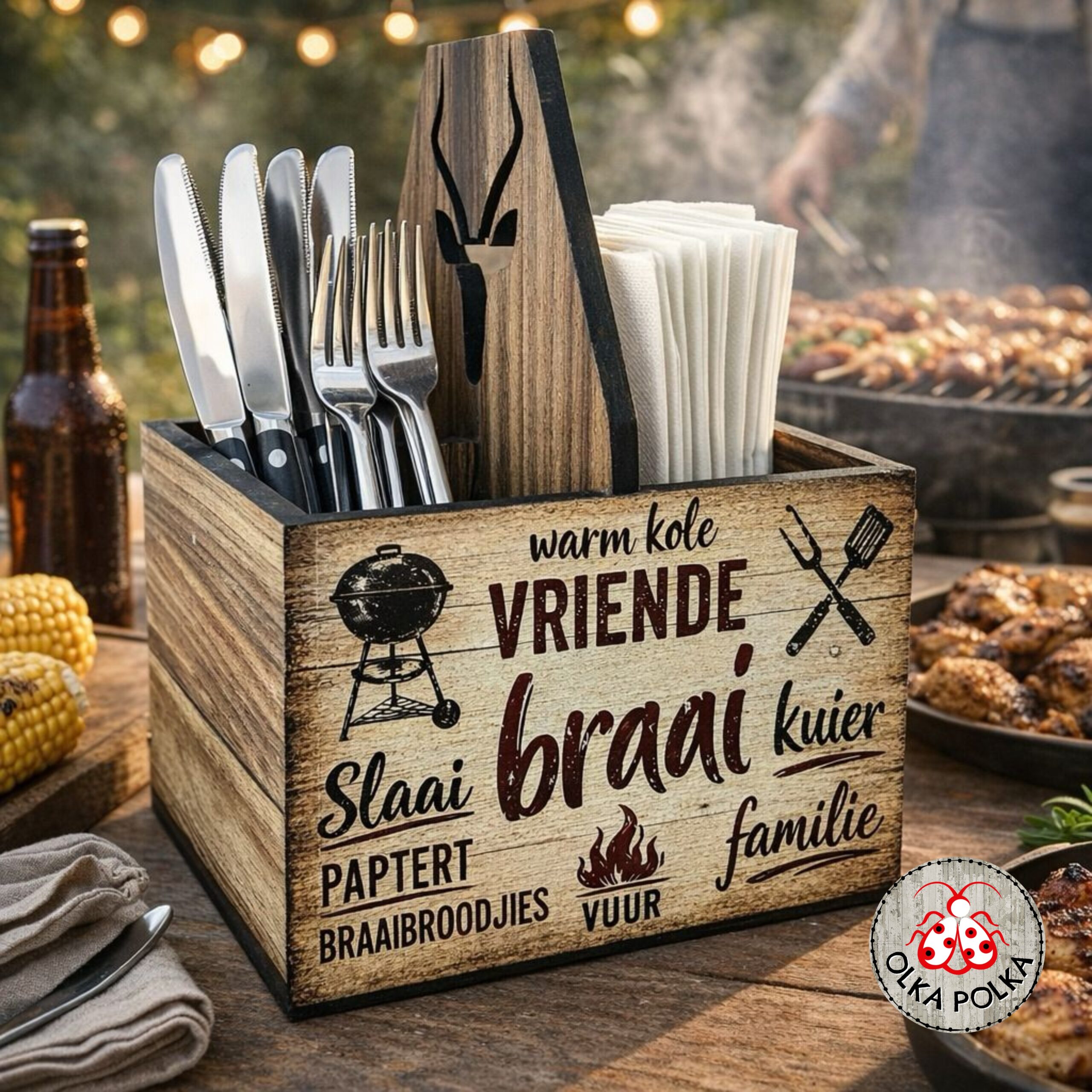 Cutlery Holder - 4 division Braai 2026