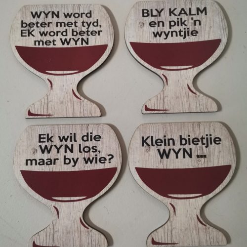 Coaster (4) Wine glass