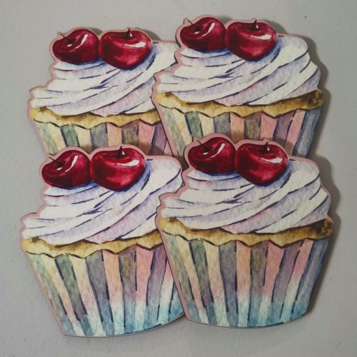 Coaster (4) Cupcakes