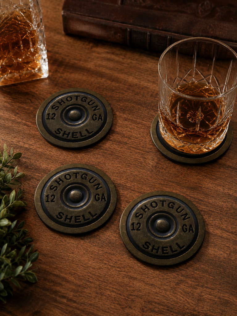Coaster (4) 12 Gauge Bullet – Olka Polka Creations