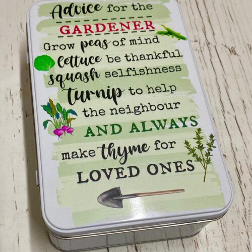 Tin Lrge –  Gardeners Advice
