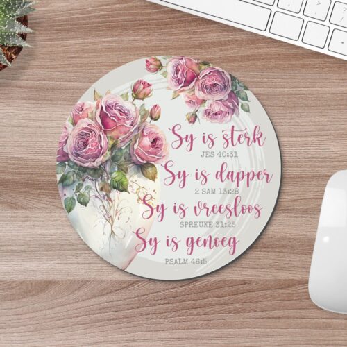 Mousepad Round – Sy is Sterk …. 2023