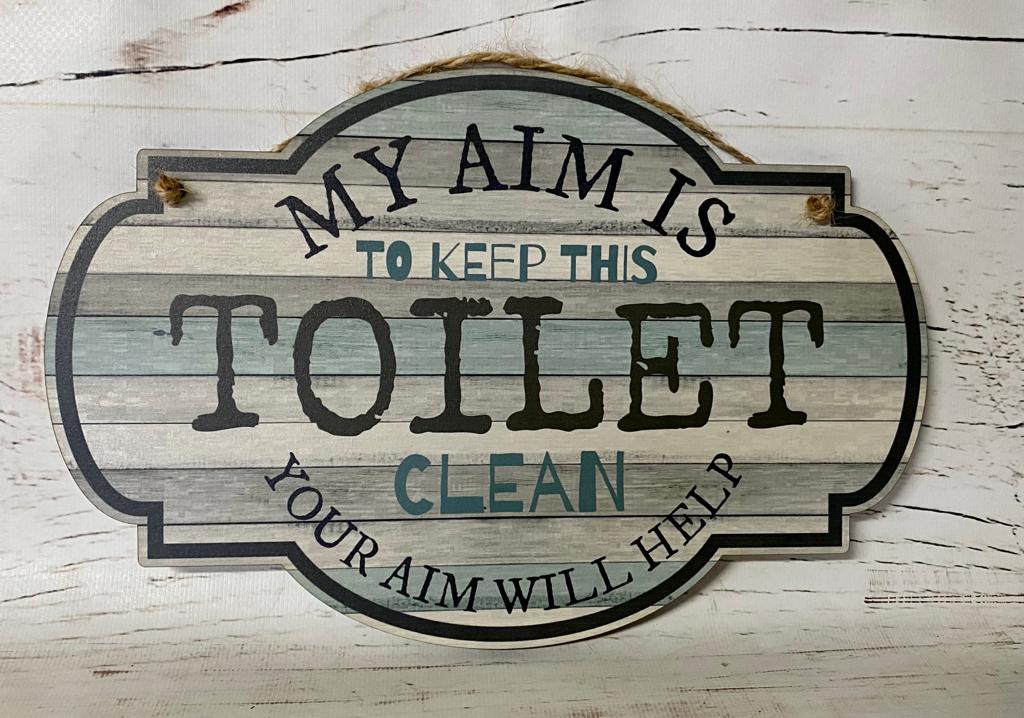 Small Sign (A4) – My aim Bathroom sign 2023