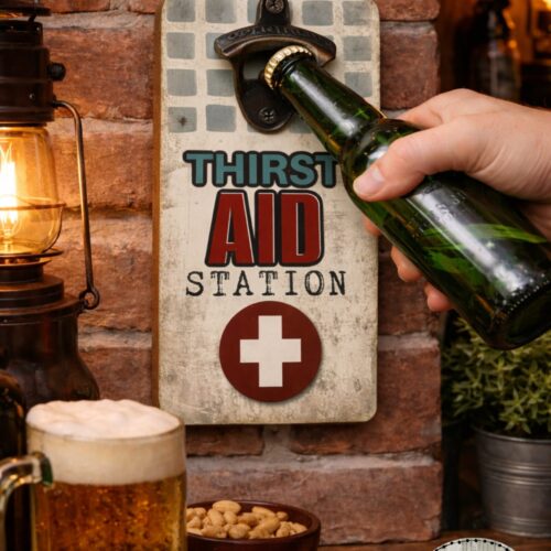 Mounted Bottle Opener – Thirst Aid Station