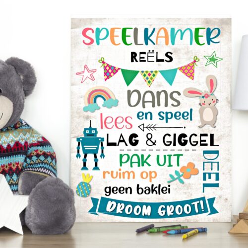 Speelkamer Re?ls Sign 25x40cm
