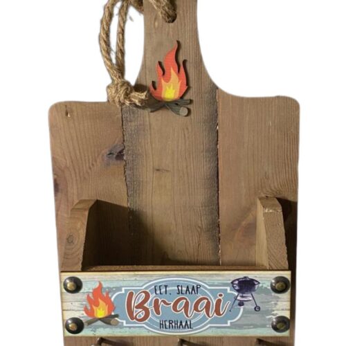 Firelighter Braai Tool holder Pine 2023