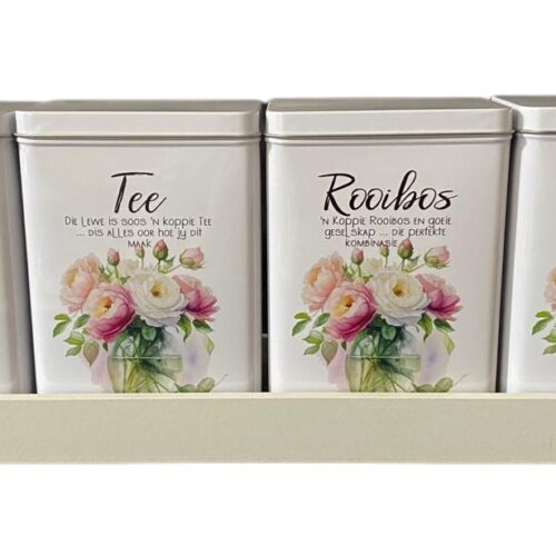 Tin Set – Koffie Tee Suiker Rooibos Roses 2024