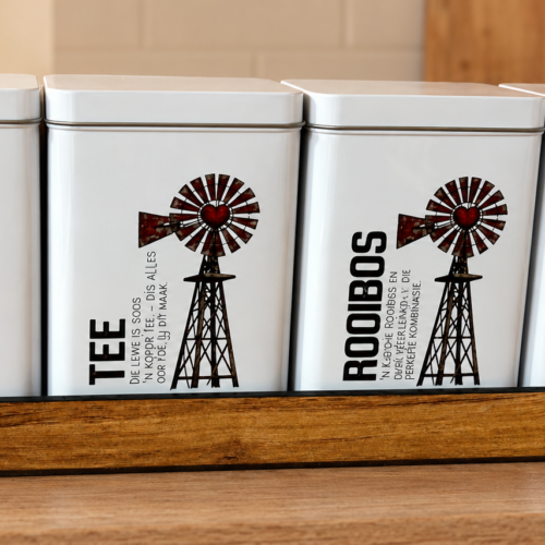 Tin Set – Koffie Tee Suiker Rooibos Windpomp