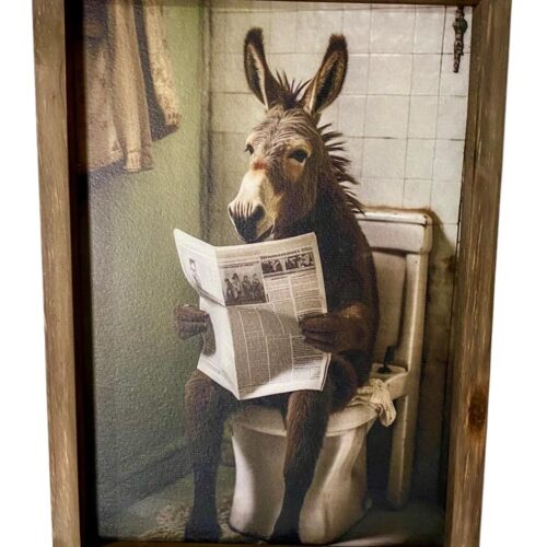 Donkey Toilet Sign 2024