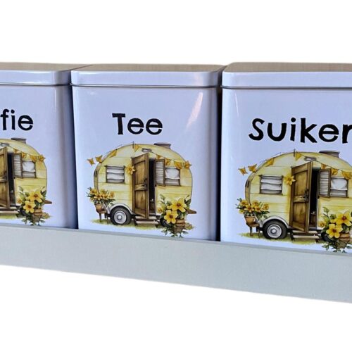 Tin Set – Koffie Tee Suiker Geel Karavaan 2024