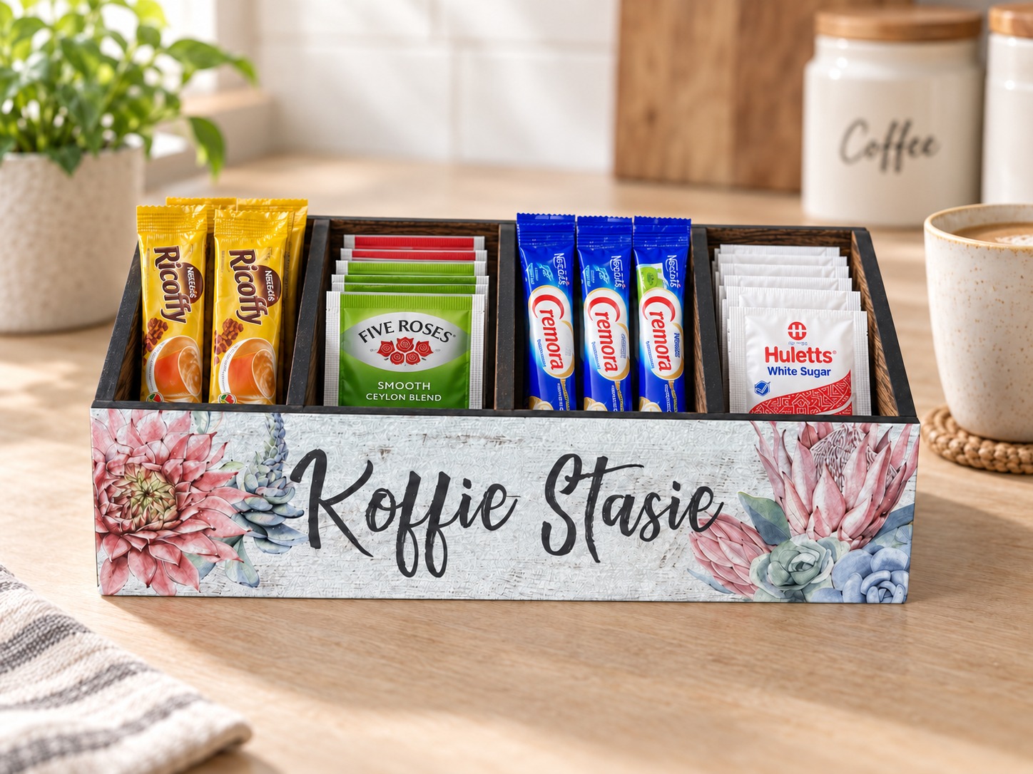 Coffee Station Organizer Light Protea