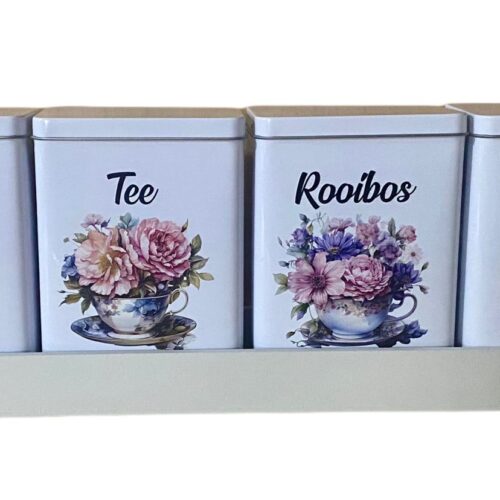 Tin Set – Koffie Tee Suiker Rooibos Teacups 2024