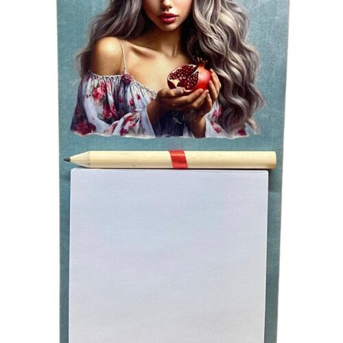 Magnetic Notepad – Pomegranate Lady 2024