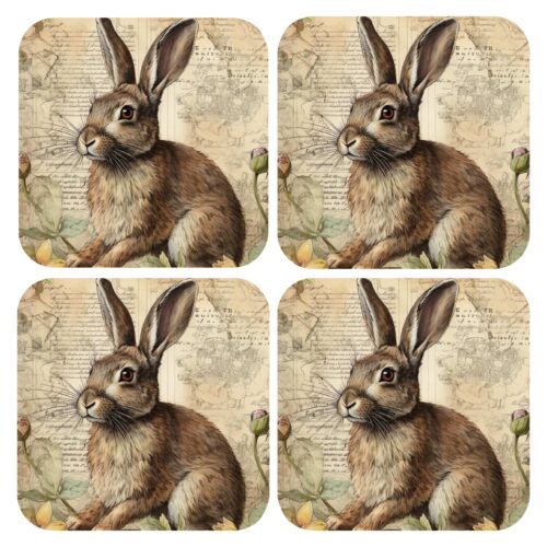 Coaster (4) Vintage Bunny 2024